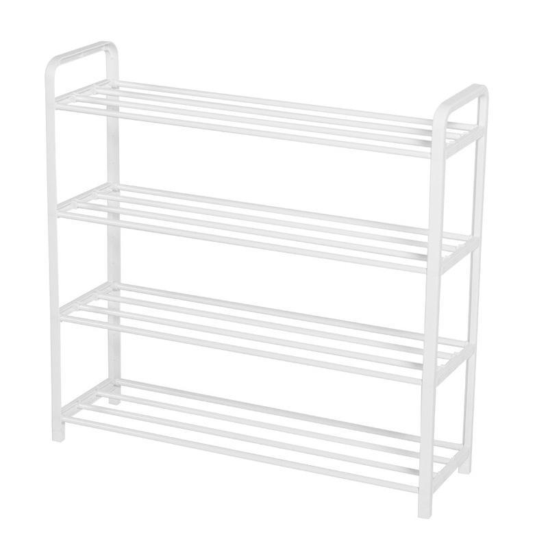 Modern Space-Saving Multi-Layer Shoe Rack: Punch-Free Assembly, Painted Finish for Living Room Storage