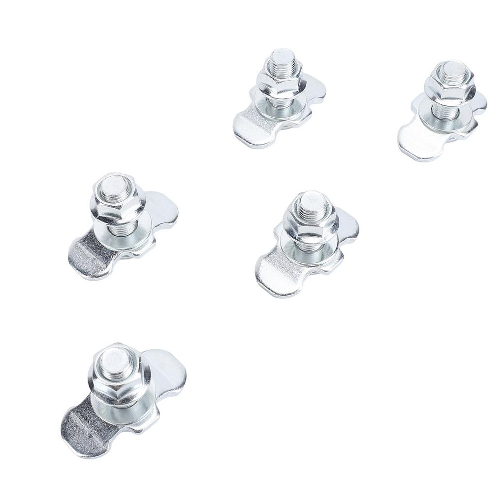 5Pcs L Track Double Lug Threaded Stud Fitting M10 X 30mm Tie Down Anchor Bolt for Truck Bed Trailer Cargo Control