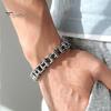 Браслет унисекс с дизайном мотоциклетной цепи из нержавеющей стали в стиле панк-хип-хоп, гладкий браслет на запястье для различных случаев