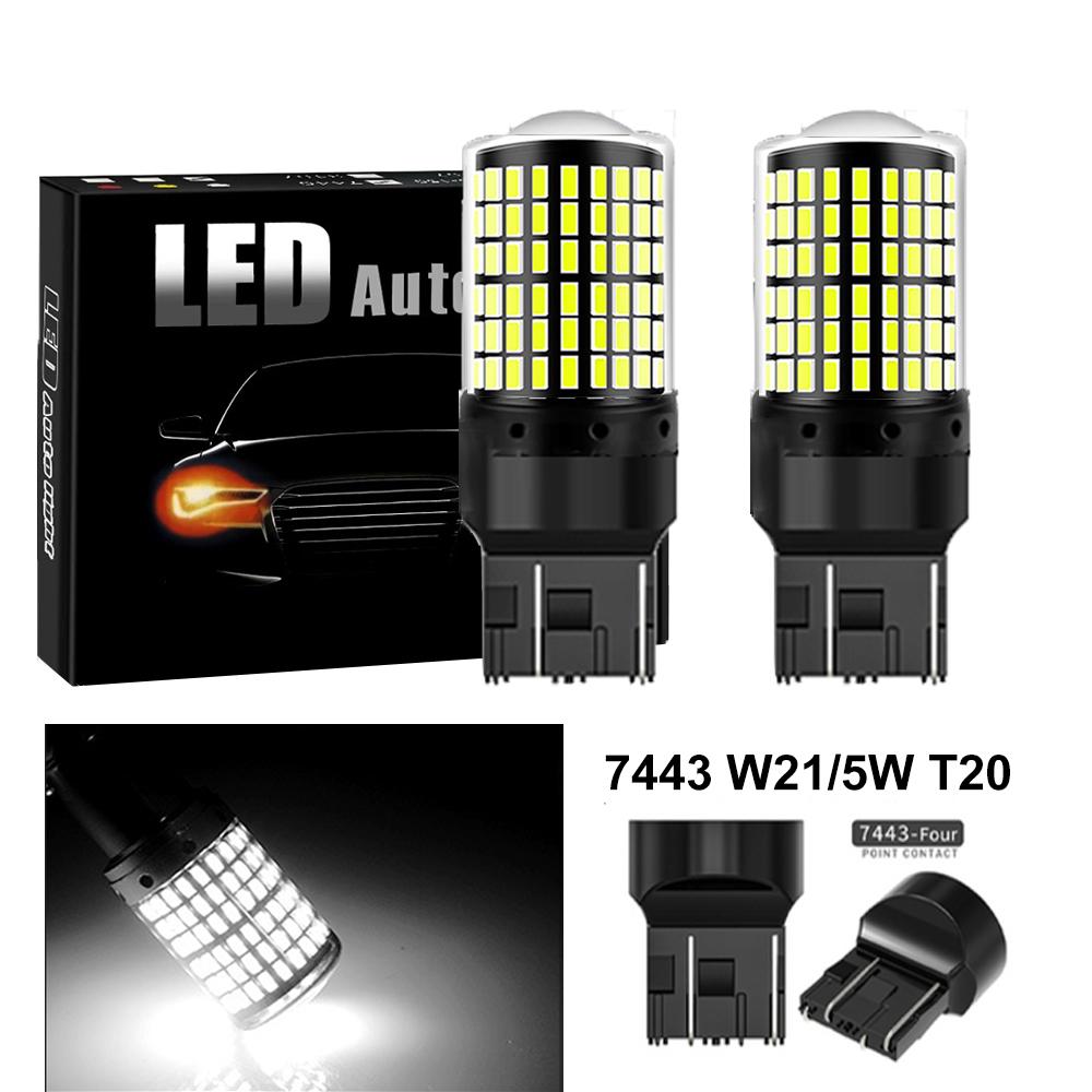 2 шт. 12 В-24 В сигнальные огни 1156 BA15S BAU15S 1157 BAY15D 7440 7443 T20 3157 T25 144smd светодиодные лампы автомобильные стоп-сигналы поворотники автолампы