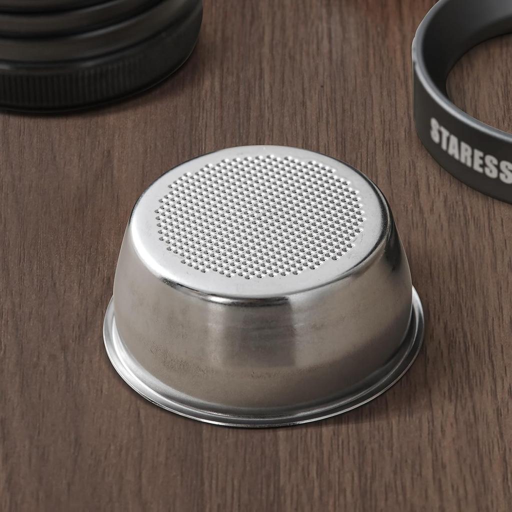 STARESSO Plus Accessory Filter Basket, 53mm 304 Stainless Steel Bottomless Portafilter Compatible with STARESSO Plus SP300 Portable Espresso Maker