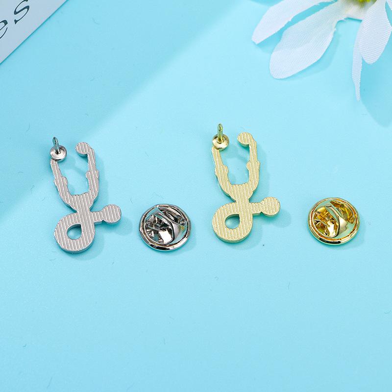 Брошь-стетоскоп, Значок из медицинской серии, Любовь к стетоскопу, Металлический значок, Пряжка для одежды