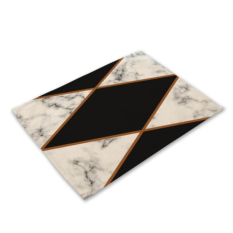 Домашний декор, льняные коврики для обеденного стола, роскошные кухонные салфетки с скандинавским геометрическим узором, 40X30 см, подставки под чашки и миски