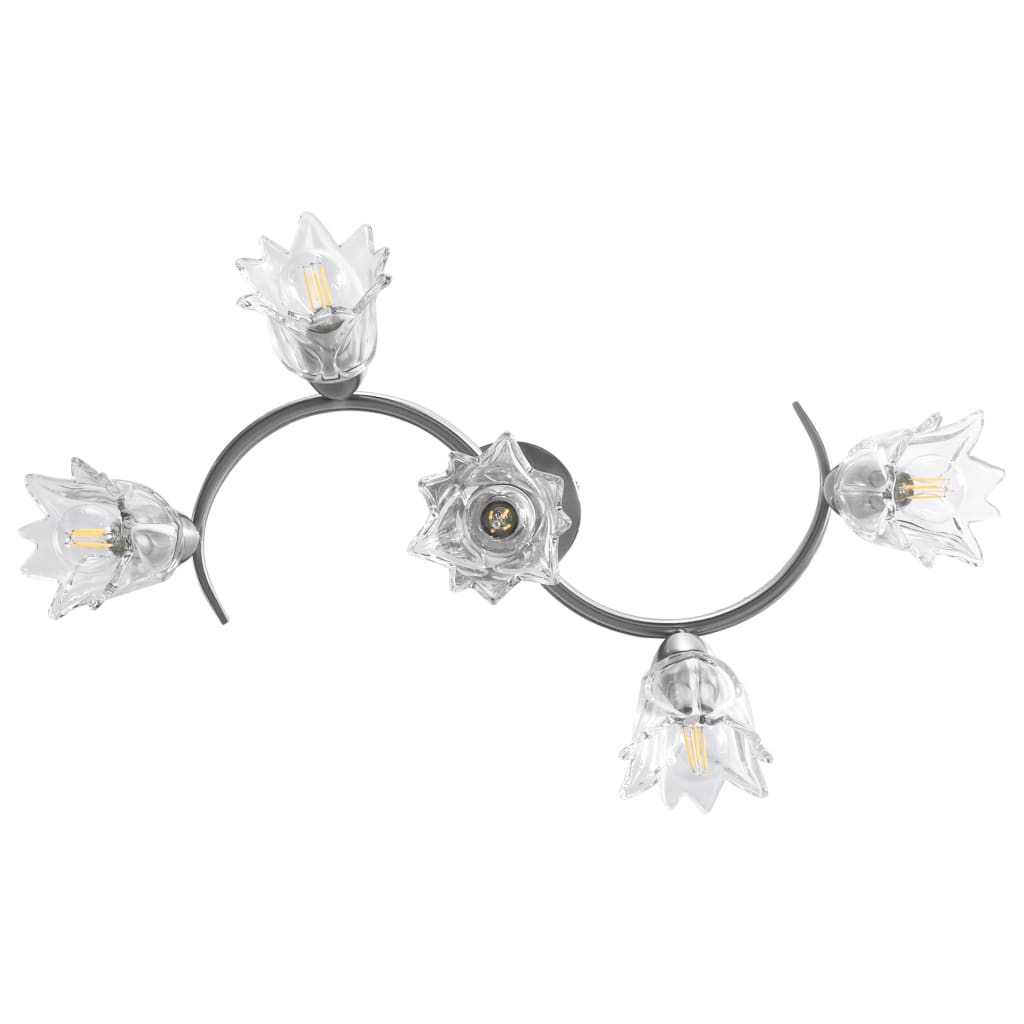 Ceiling Lamp with Glass Shades for 5 E14 Bulbs