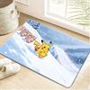 Anime Pokemon Gible Thunder Fire Pattern Absorbent Non-slip Indoor Entrance Doormat Home Living Room Bedroom Decor Floor Rug Pad