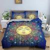 Солнце с человеческим лицом Пододеяльник Комплект постельного белья 3D-печать Сказочный стиль Покрывало для спальни Роскошное Уютное Постельное белье