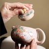 160 мл китайский традиционный керамический чайник Ru Kiln с милым рисунком кошки, ручной работы, чайник Xishi, дорожный портативный чайный набор, чайная утварь