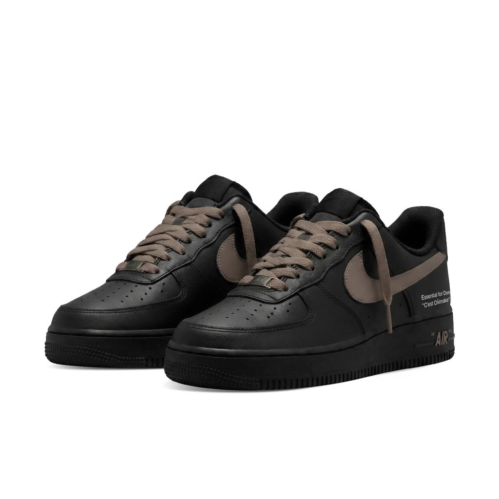 Nike Кроссовки Air Force 1 Устойчивые к истиранию Увеличивающие рост Низкие Скейтбордические Обувь Унисекс Черный Белый Коричневый CW2288-001(Команда577-)