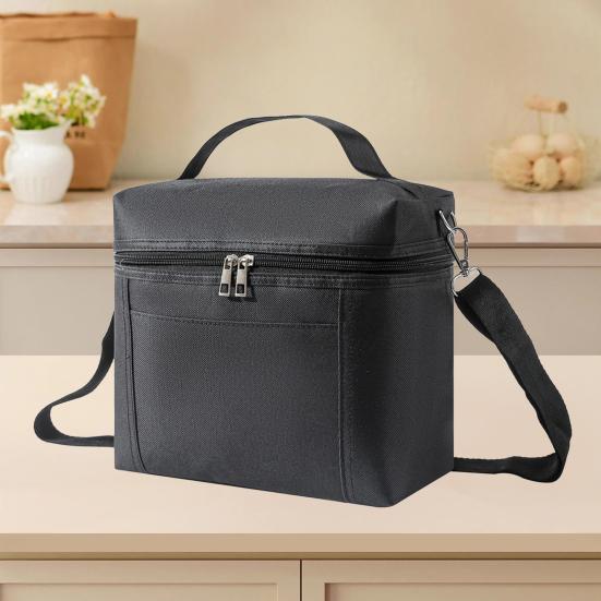 Изолированная сумка для обеда для взрослых, легкая нейлоновая водонепроницаемая коробка для обеда со съемным регулируемым