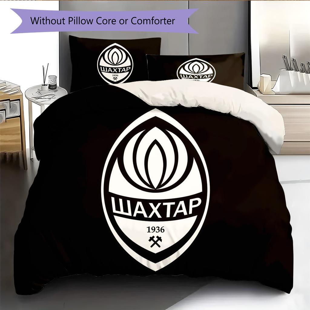 FC Shakhtar Donetsk RugPattern Bedding Quilt Set Quilt Cover Pillowcase Home Decoration Birthday Gift (1 * duvet cover + 2 * pillowcase, without core)