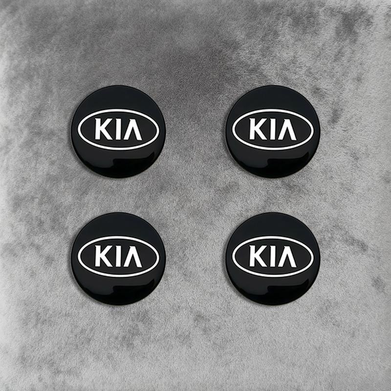 COZN3 4Pcs Car Tire Wheel Hub Center Cover Badge Sticker For Kia Sportage Carnival Seltos Sorento Rio Borrego Ceed Forte K3 K5 EV3 EV6