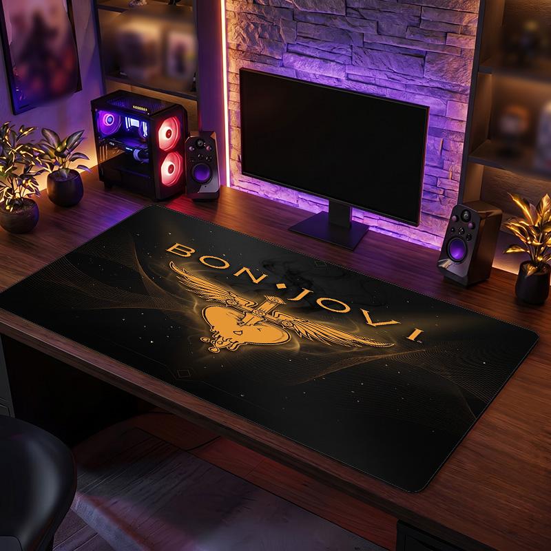 Bon Jovi Print Large Mouse Pad Smooth Surface Anti?Slip Desk Mat For Gaming Office Laptop Decoration