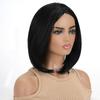 Женский синтетический короткий прямой парик BOBO, натуральные черные волосы, повседневный парик для косплея и вечеринок, термостойкое волокно