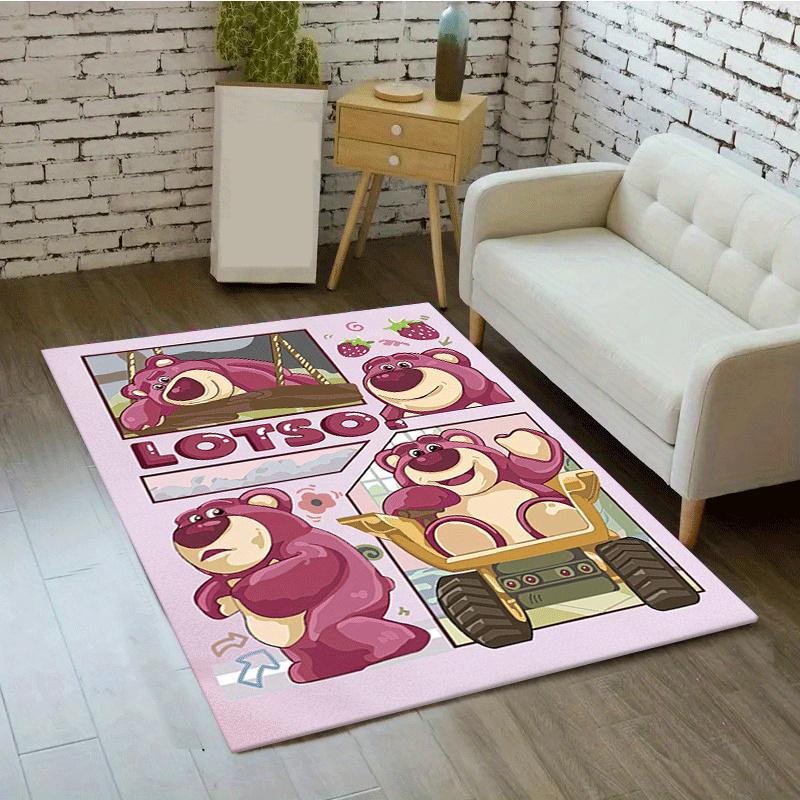 1pc Lots-o'-Huggin'Bear Pattern Area Rug Soft Flannel Floor Mat for Living Room,Office,Bedroom and Carpet,Sofa Coffee Table Floor Mat