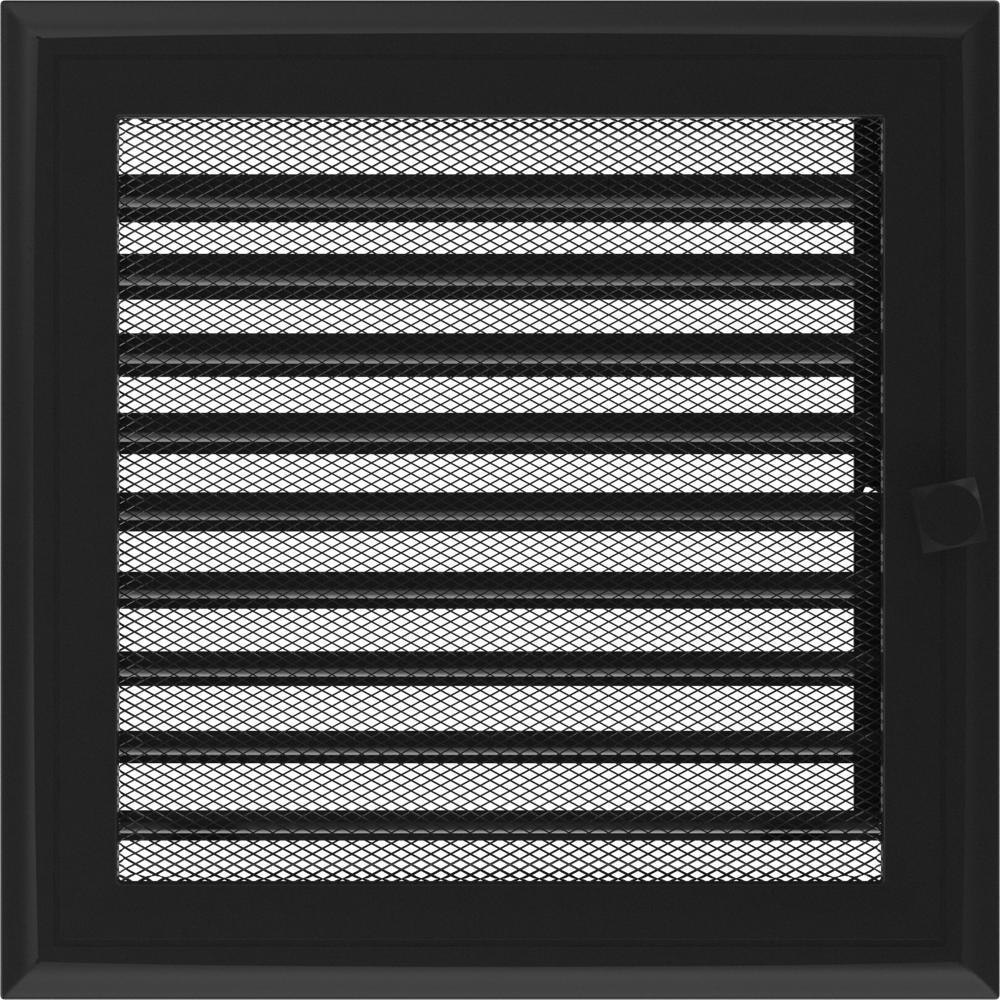 Вентиляционная крышка Oskar 22х22 черная с жалюзи