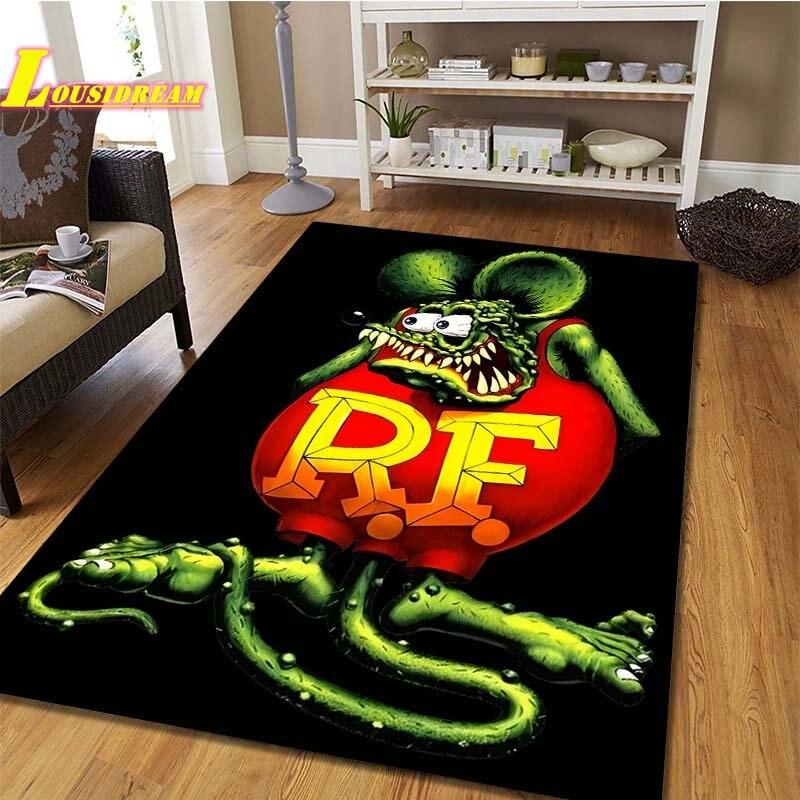 Коврик в стиле крыса в стиле фанк, детский игровой ковер для ползания, ковер для гостиной, спальни, кухни, ванной комнаты, балкона, противоскользящий коврик, реквизит для фотосъемки