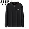 JEEP SPIRIT Men's Casual Half-Zip Long Sleeve Pullover