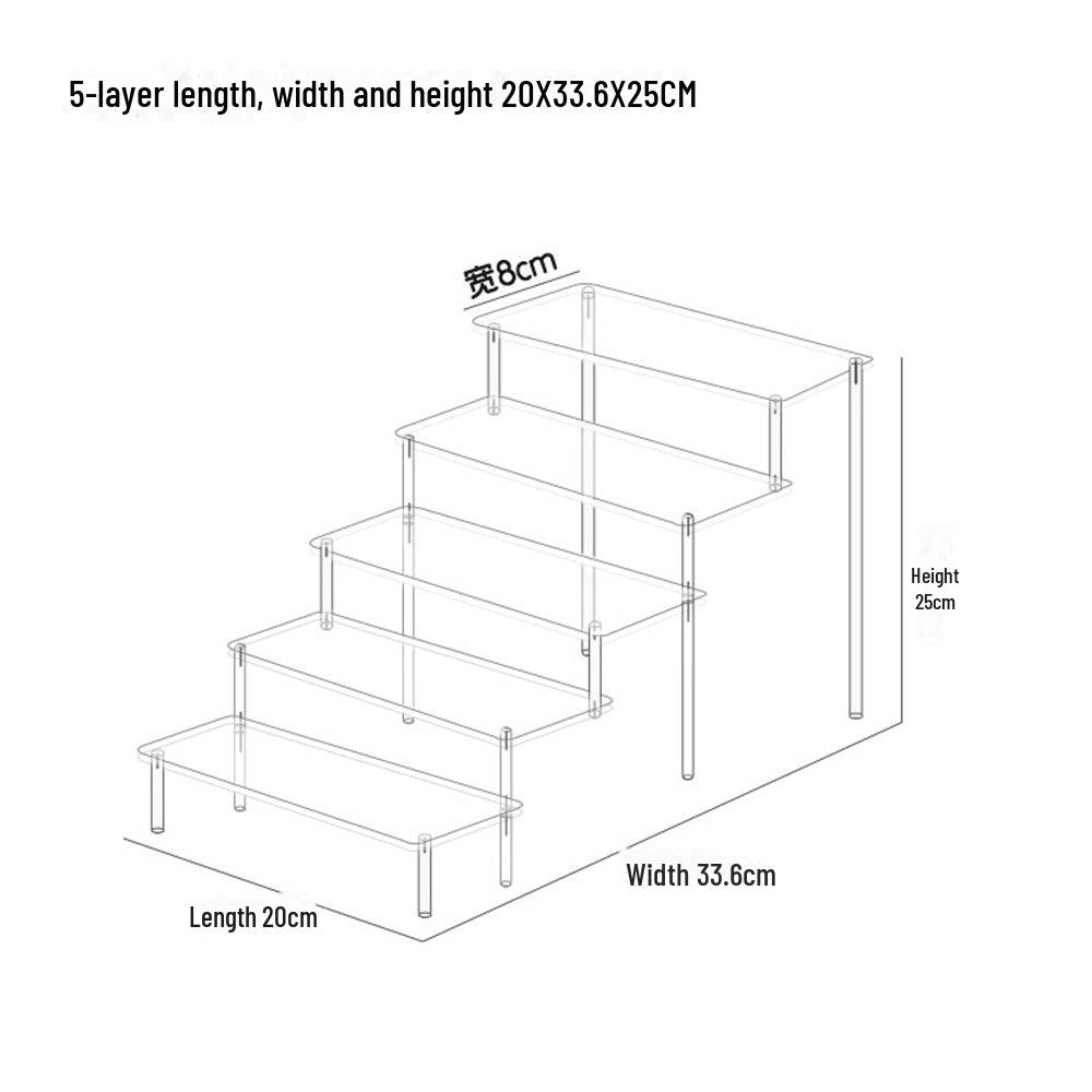 Акриловая многослойная ступенчатая стойка для коллекционных предметов Pop Mart Blind Box