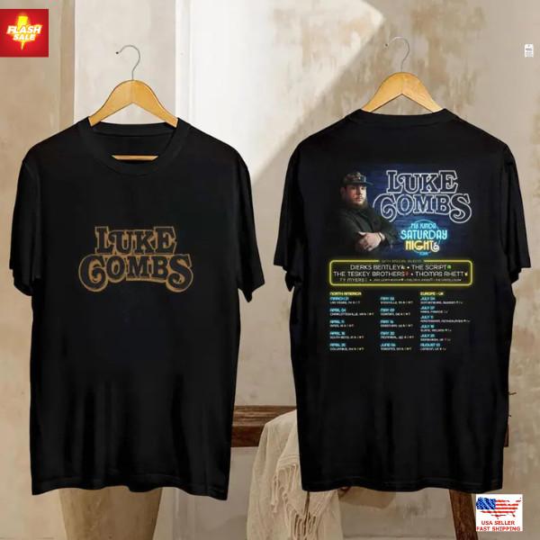 2026 Luke Combs My Kinda Saturday Night Тур Футболка Подарок Фаната Мерч Кантри Музыка Унисекс Футболка
