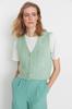 Women's Elegance Style Sweater Stone Soft Textured Knitwear Vest