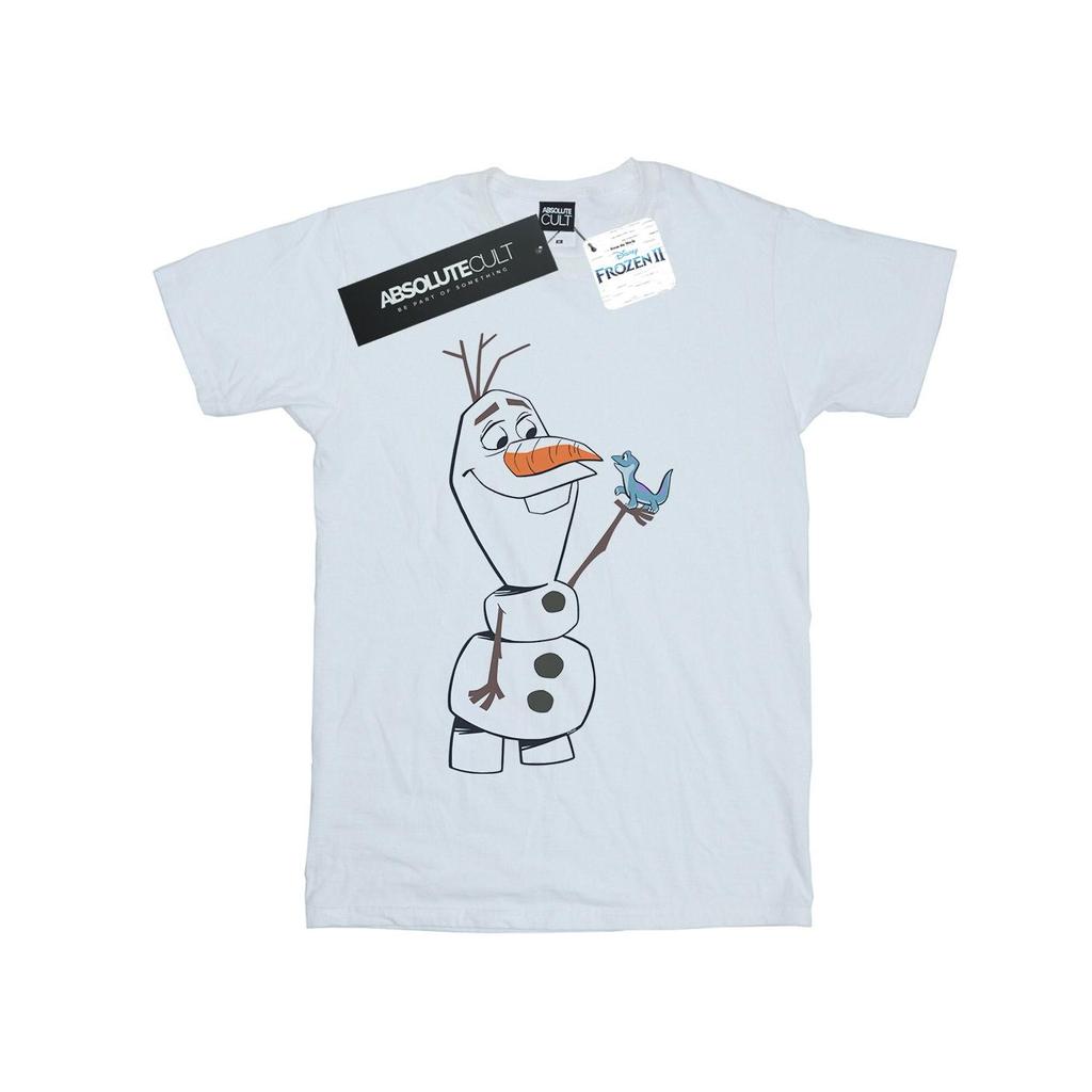 Disney Womens/Ladies Frozen 2 Olaf And Salamander Cotton Boyfriend T-Shirt