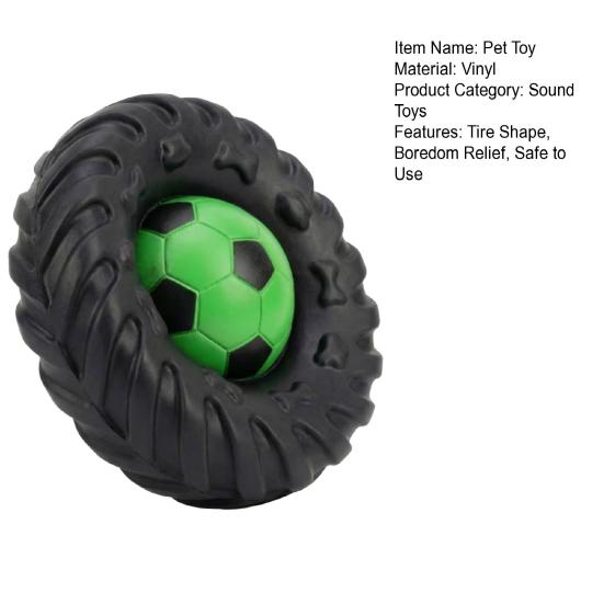 Футбольная Шина Игрушка-Пищалка для Собак Теннисная Шина Интерактивная Игрушка для Щенков Устойчивая к Укусам Игрушка для Грызения Зубов у Питомцев Игрушка от Скуки