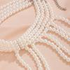 Imitation Pearl Shoulder Chain Necklace Pearl Tassel Body Chain Jewelry  Women Jewelry