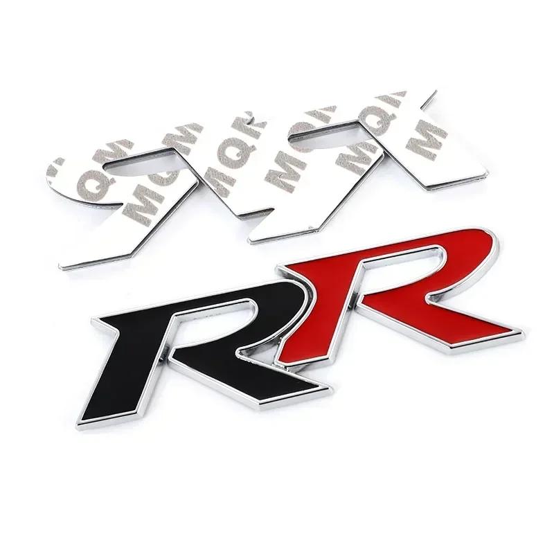 Metal Car Front Hood Grille Decal Trunk Badge RR Logo Sticker for Civic Mugen Fit Hornet City Accord Crv Hrv Accessories
