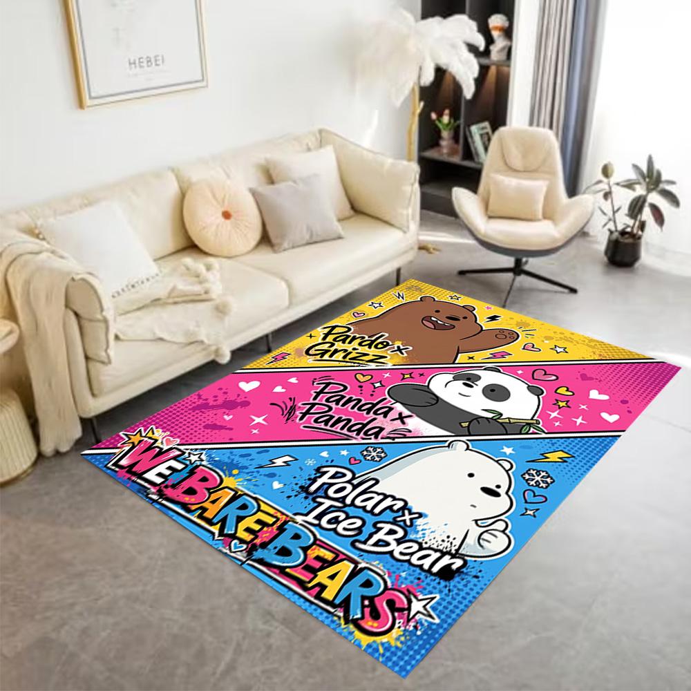 Fox Friends Adventure Area Rug Design for Decorate room Game Room Entryway Kitchen Antislip Carpet Office home decor