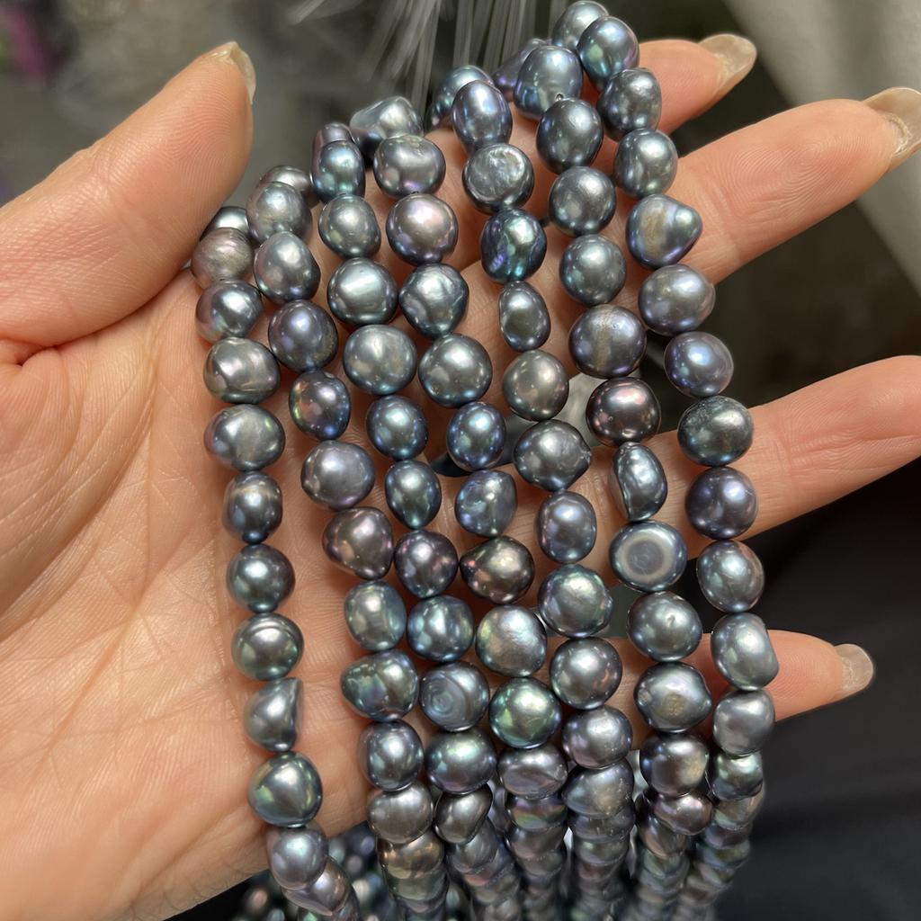 Подвеска своими руками из нерегулярного черного жемчуга 9-10 мм для изготовления ювелирных изделий своими руками, ожерелье, серьги, браслет, аксессуар, длина 36 см