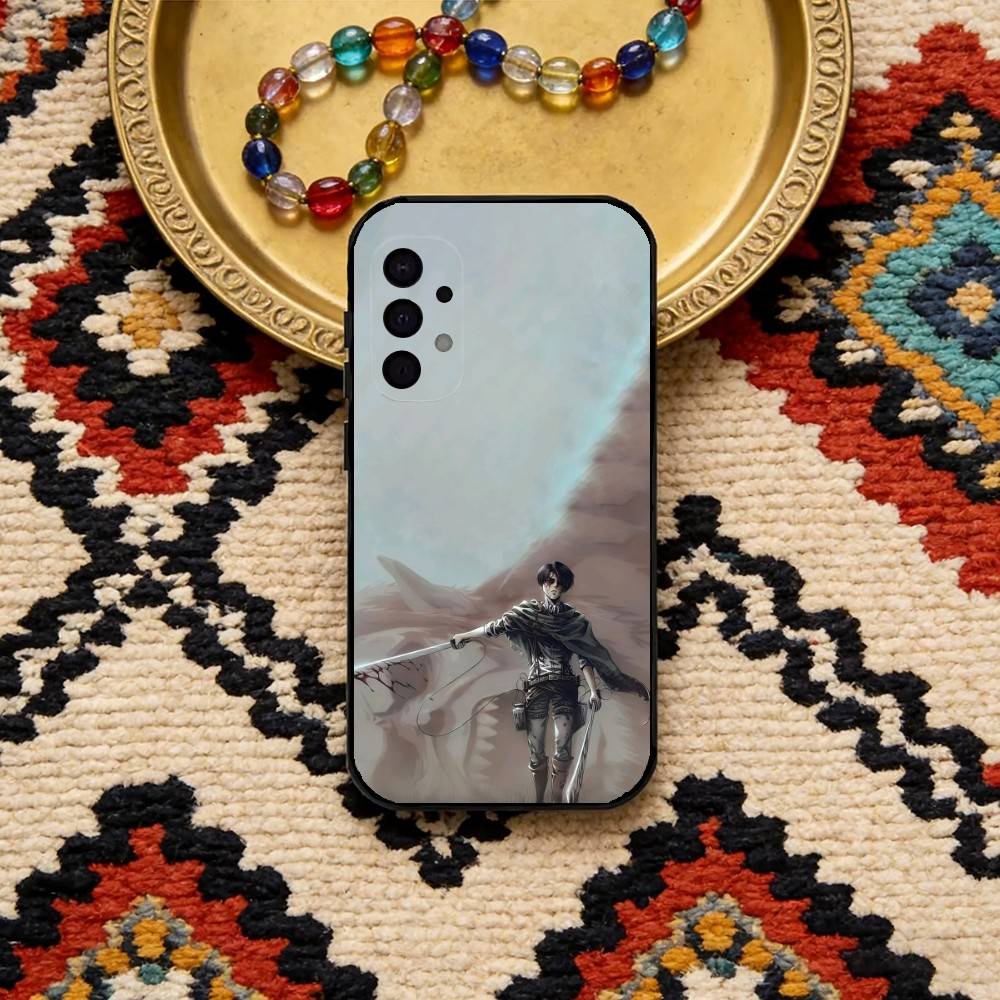Чехол для телефона L-Levi A-Attack on Titan для Samsung S25, S24, S21, S22, S23, S30, Ultra, S20, Plus, Fe, Note, 5G Черный