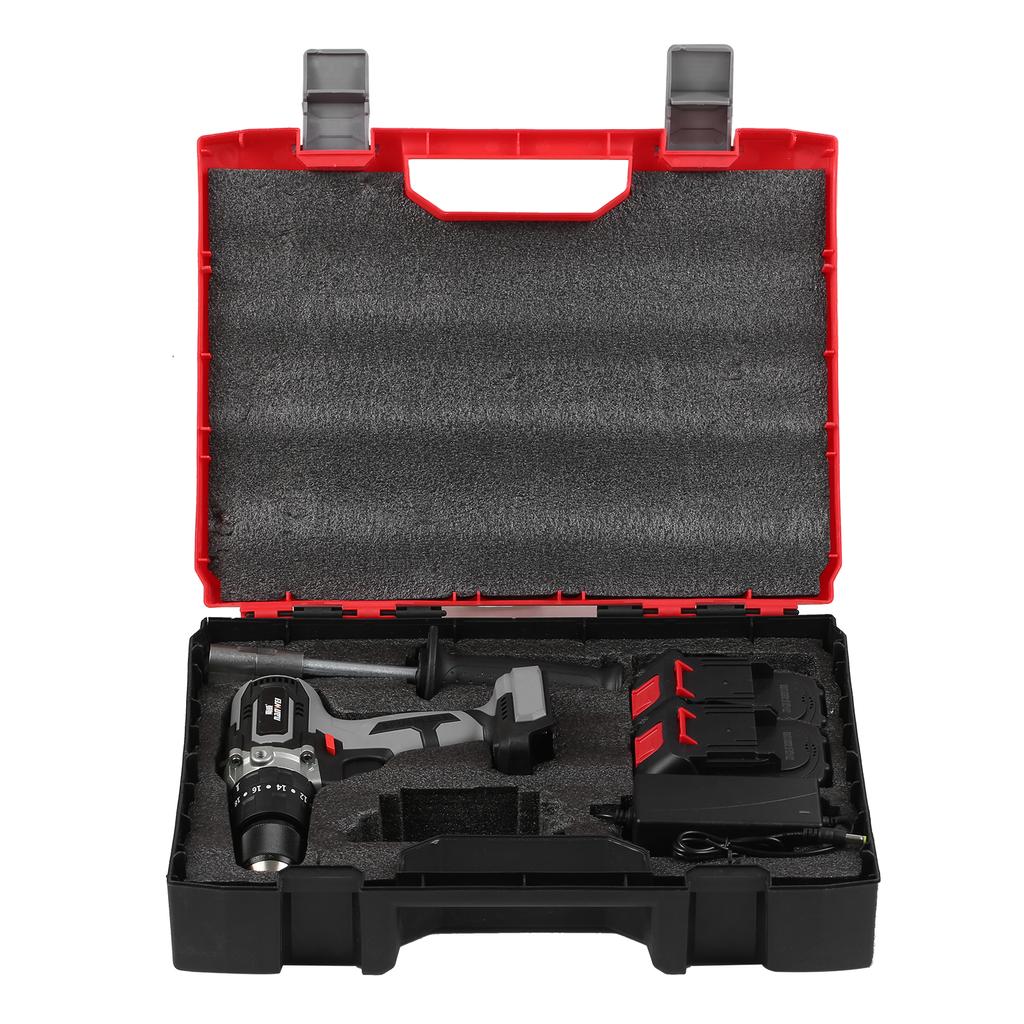 Аккумуляторная дрель-шуруповерт 21 В, максимальный крутящий момент 200 Нм, 20 + 3 положения, 0–2150 об/мин, переменная скорость, удар