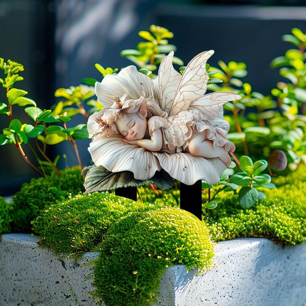 Акриловая садовая напольная заглушка, креативная садовая статуэтка, садовая статуэтка, садовый столб, двор