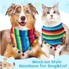 Multicolor Striped Pet Triangle Scarf Adjustable Pet Neckerchief Pet Supplies Pet Bibs Party