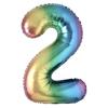 Ballon Chiffre 2 - Multicolore - 100cm - Aluminium - Fête Anniversaire - Décoration