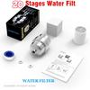 20 Stages Shower Water Filter,Kitchen Faucet Filtration,Remove Chlorine Heavy Metals Filtered Showers Head Soften for Hard Water