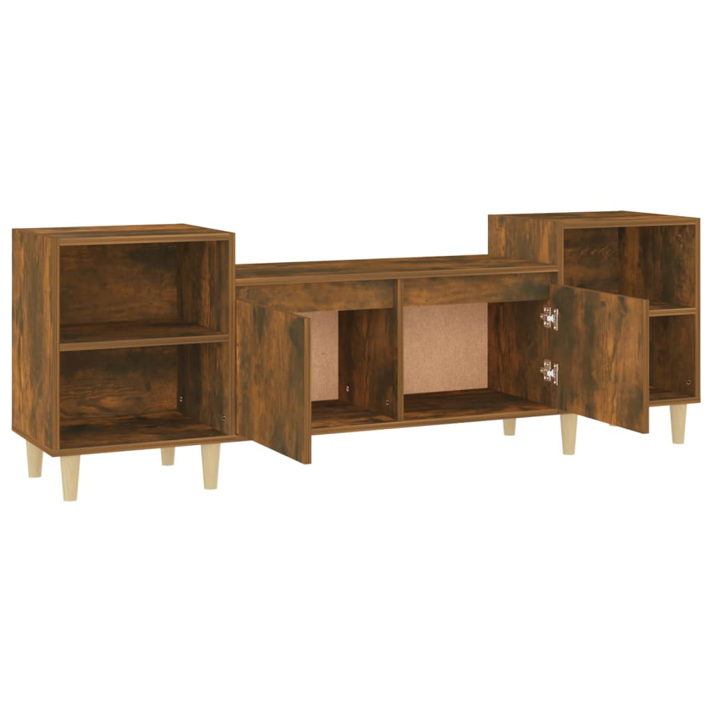 TV Cabinet Smoked Oak 160 x 35 x 55 cm Particleboard