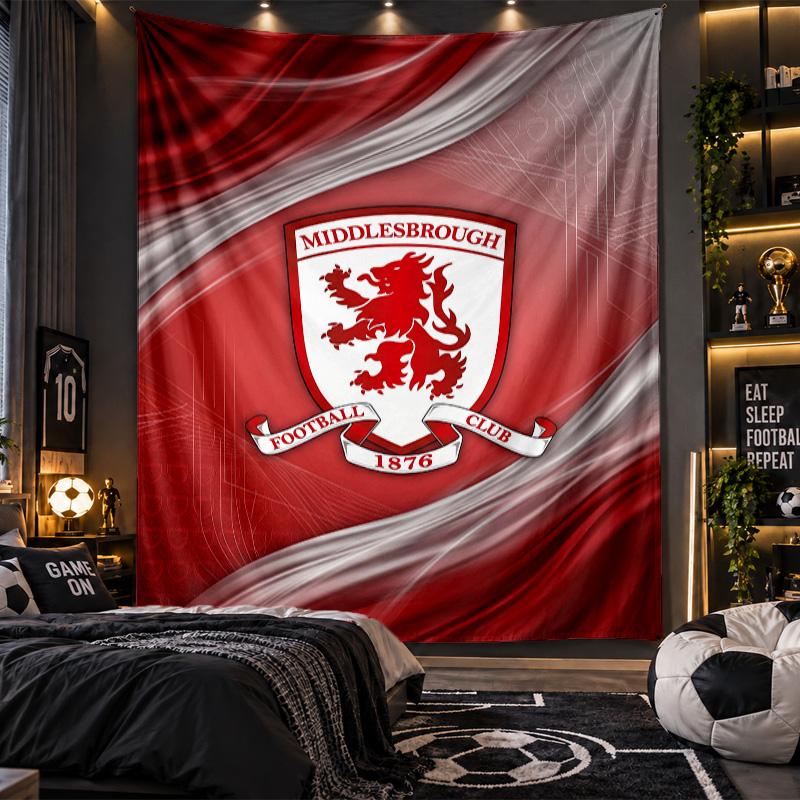 Wall Hanging Tapestry Middlesbrough Print Cloth for Living Room Bedroom Home Decor