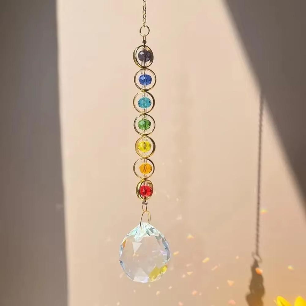 Colorful Rainbow Maker Prism Reflective Catchers Hanging Pendant for Thanksgiving Home Decoration