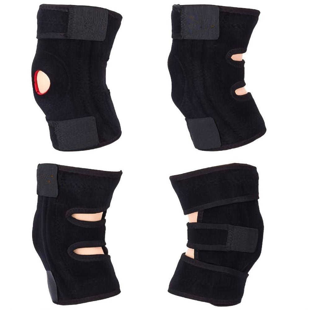Black Knee Support Brace Neoprene Spring Knee Protector New Injury Prevention  Men Women