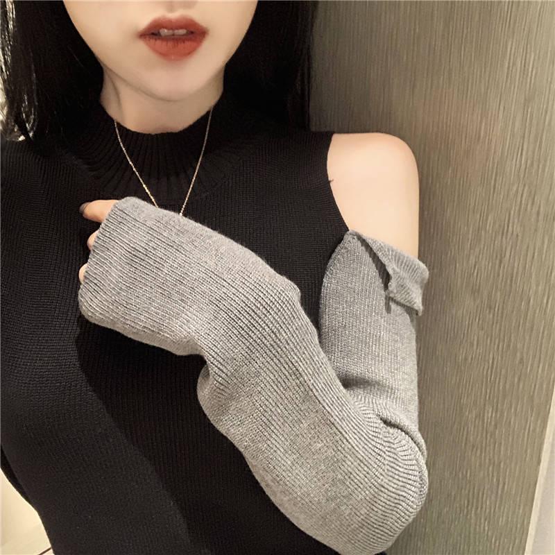 Пуловер с цветными блоками, свитера, модный повседневный сексуальный джемпер, женский тонкий свитер