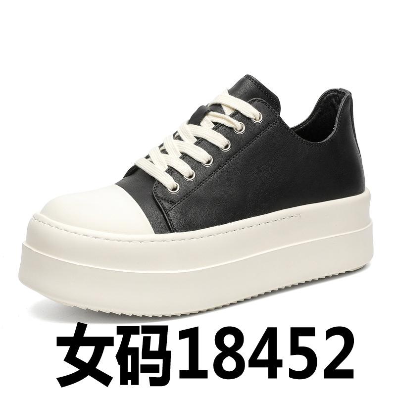 Парные туфли на платформе с большой головкой из парусины, мужские нишевые американские туфли для улицы, универсальные повседневные туфли для поездок на работу 18454-J