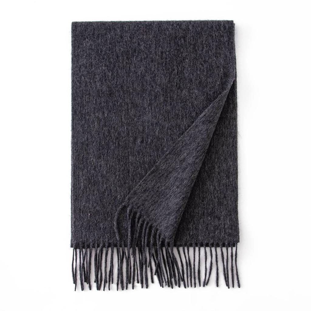 Thickened Autumn and Winter Plaid 100 Wool Scarf Atmosphere Women's All-match Fashion Warm Wool Scarf Comfortable Shawl