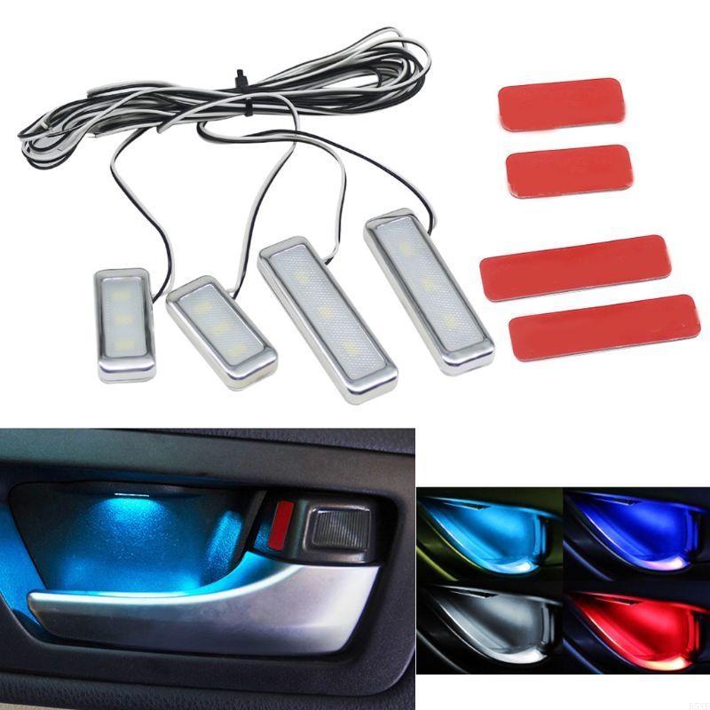 2025 New 4Pcs LED Car Interior Lamp Night Led Decoration Mini Light Ambient Lighting Car Styling Light