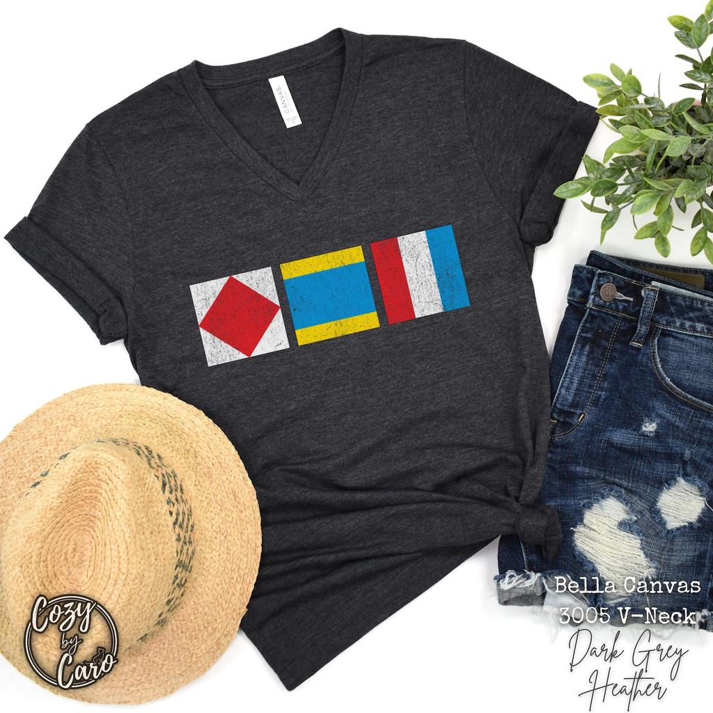 FDT Womens V-Neck Shirt, Foxtrot Delta Tango T-Shirt, Subtle antitrump Ladies Tee, Liberal Anti Maga Girl T-Shirt, Democrat Gift for Her