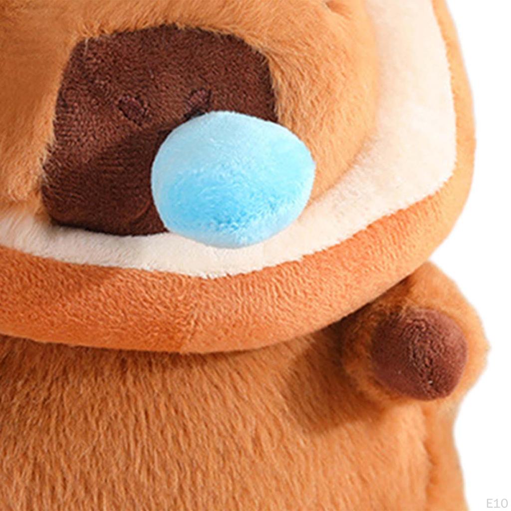 Capybara Plush Toy Stuffed with Pullable Snot Bubbles Cartoon Car Ornament