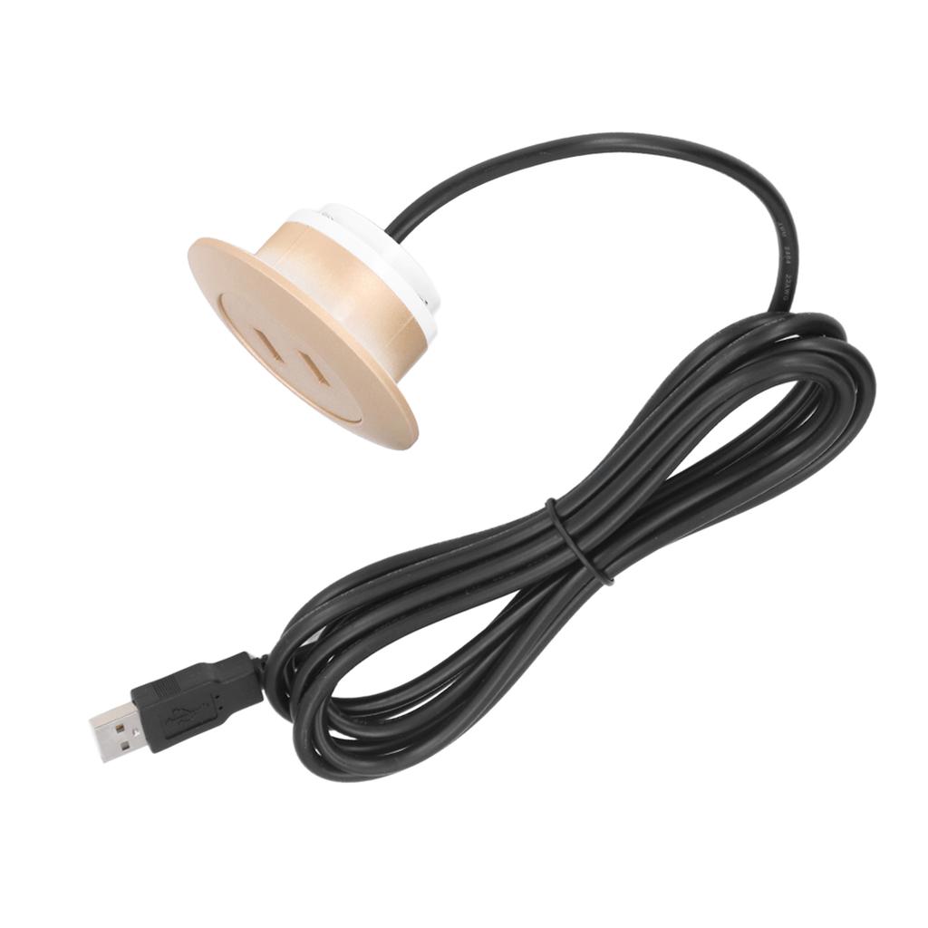 Разъем для зарядки USB для дивана, скрытый монтаж, два порта USB для зарядки, розетка для домашнего использования, золото