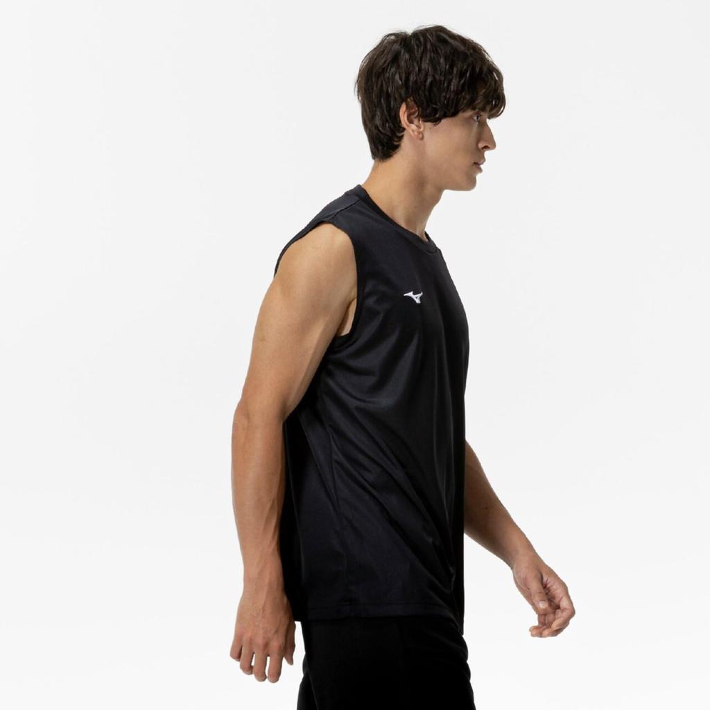Тренировочная одежда майка без рукавов Navi Dry влагоотводящая быстросохнущая термобелье 32MAC199 [Mizuno] Черный/Белый