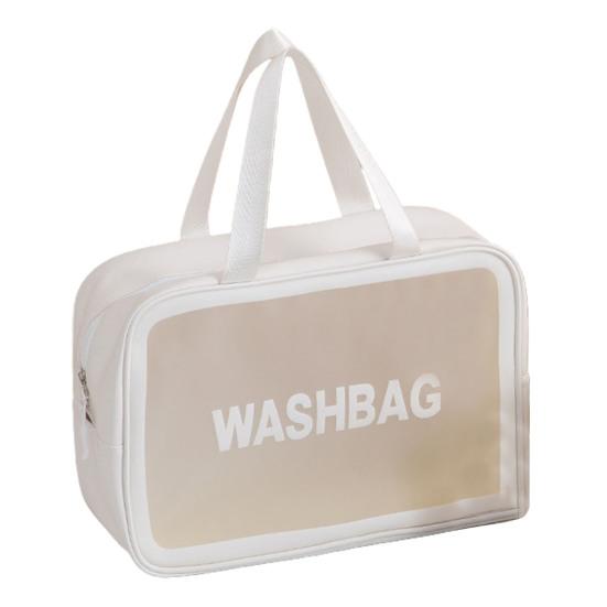 Multi-use Cosmetic Bag Handhold Durable Washable Large Capacity Portable Cosmetic Makeup Pouch