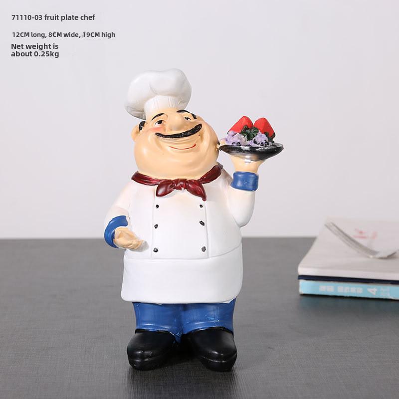 Смола Фигурка Шеф-повара в Европейском Стиле Для Домашнего Декора, Украшение для Торговой Точки, Кофейного Столика